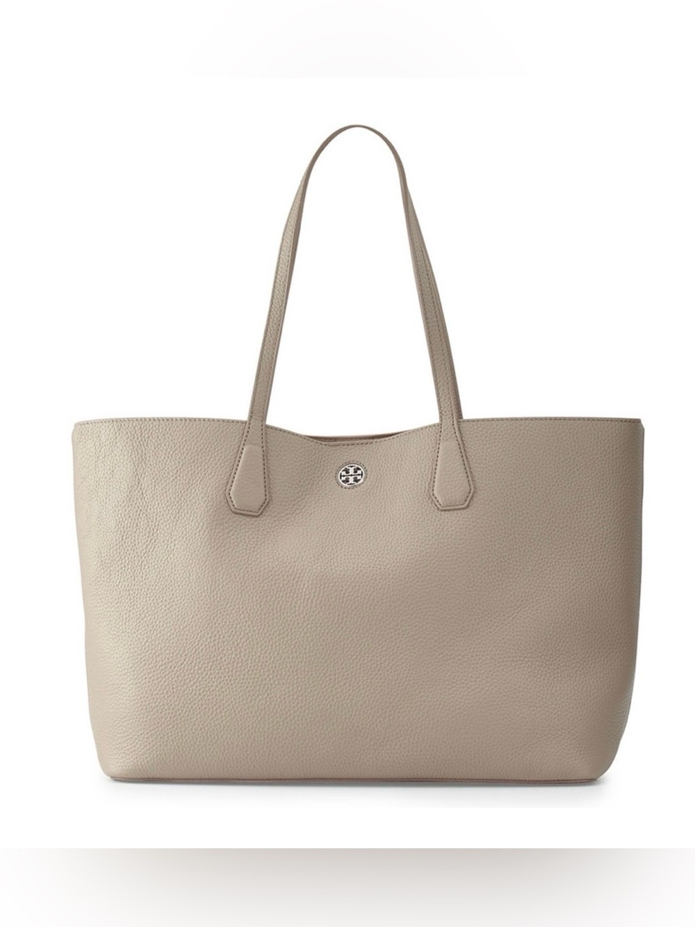 Tory Burch Perry Tote in French Gray/Dark Peony
